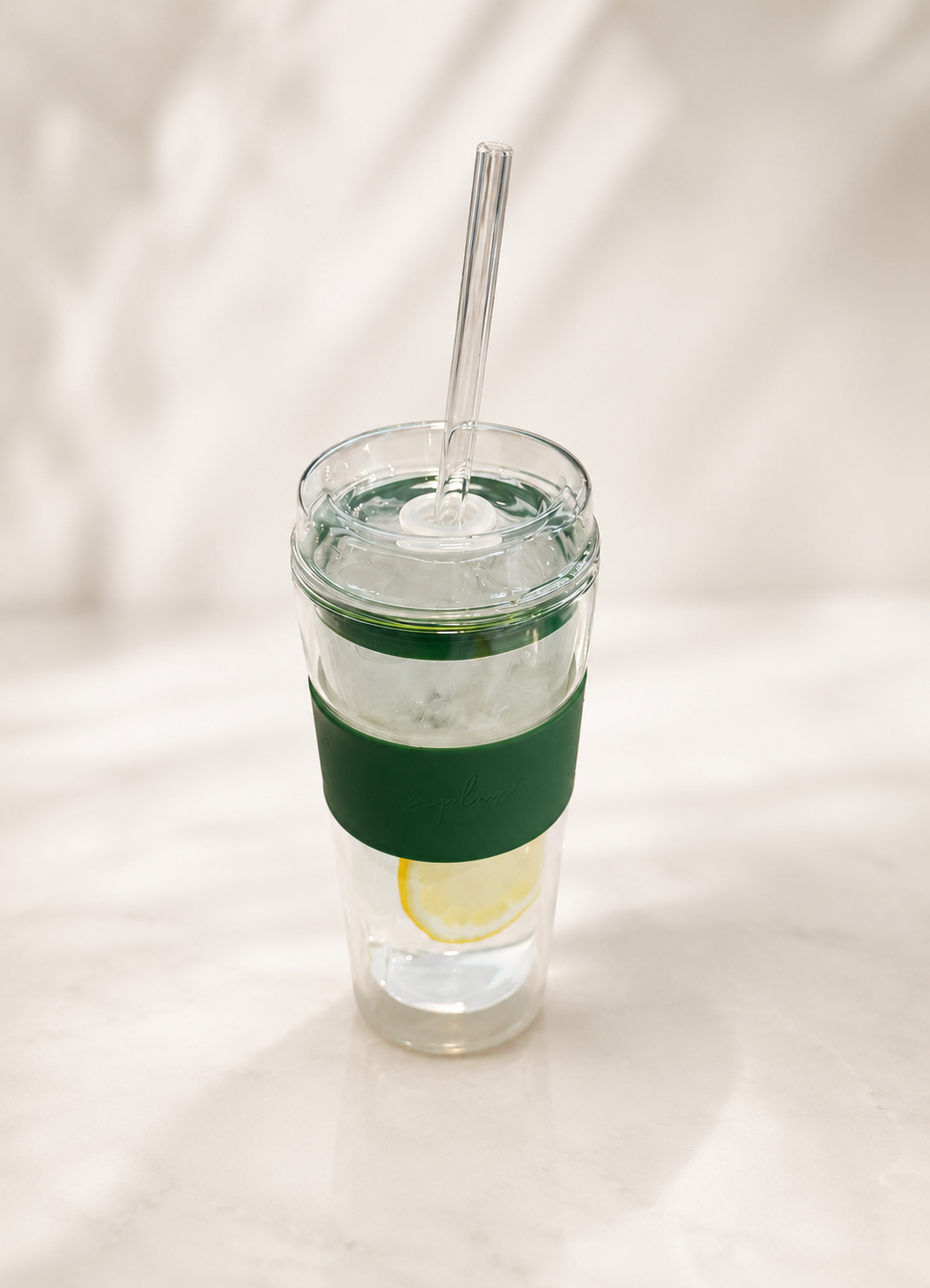 SipLux® Glass Travel Cup with Lid