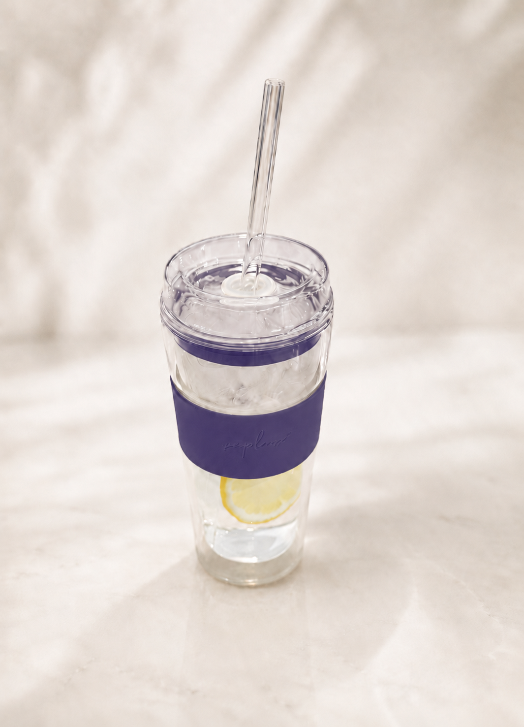 SipLux® Glass Travel Cup with Lid